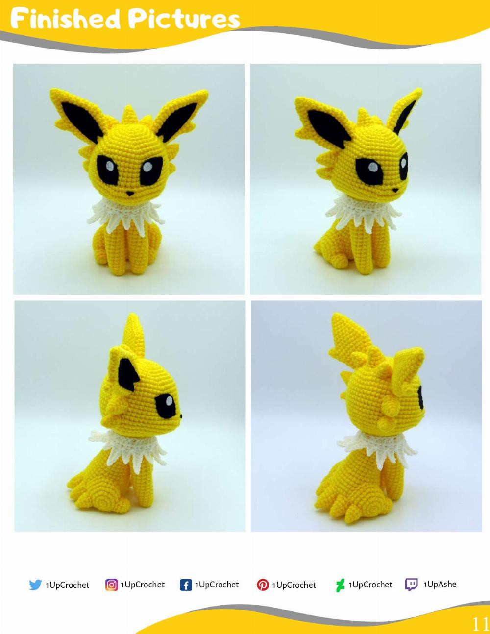 CHIBI JOLTEON AMIGURUMI PATTERN