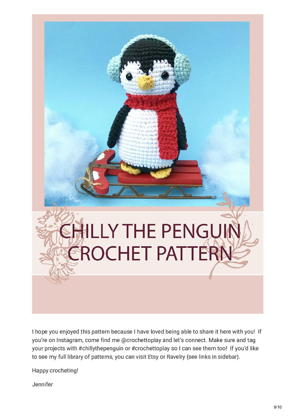 Chilly the Penguin Crochet Pattern