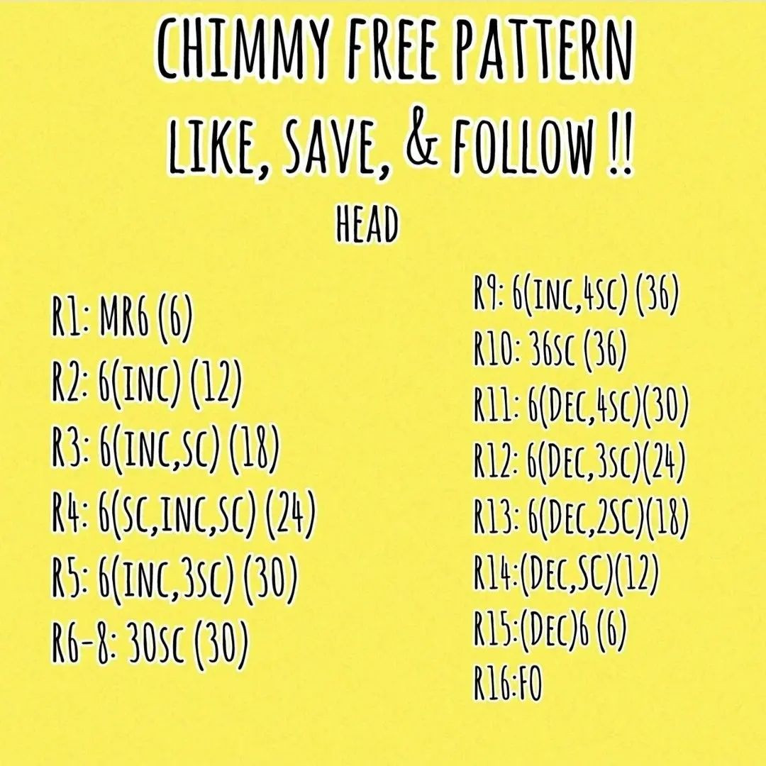 chimmy free pattern keychain