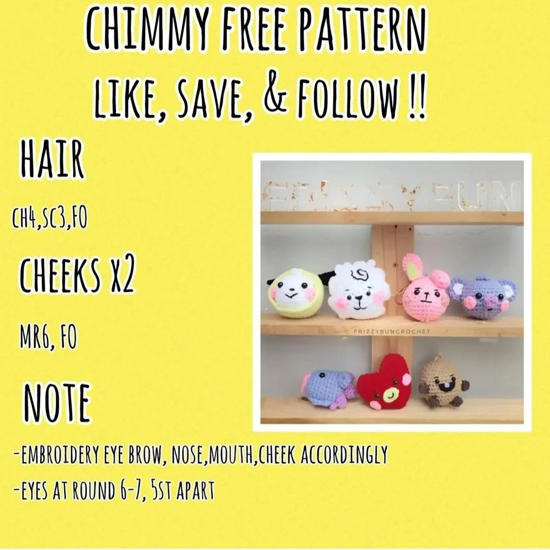 chimmy free pattern keychain