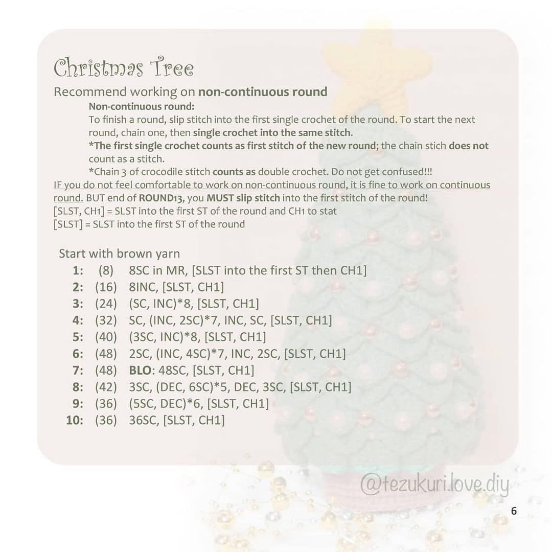 christmas tree free pattern with a star