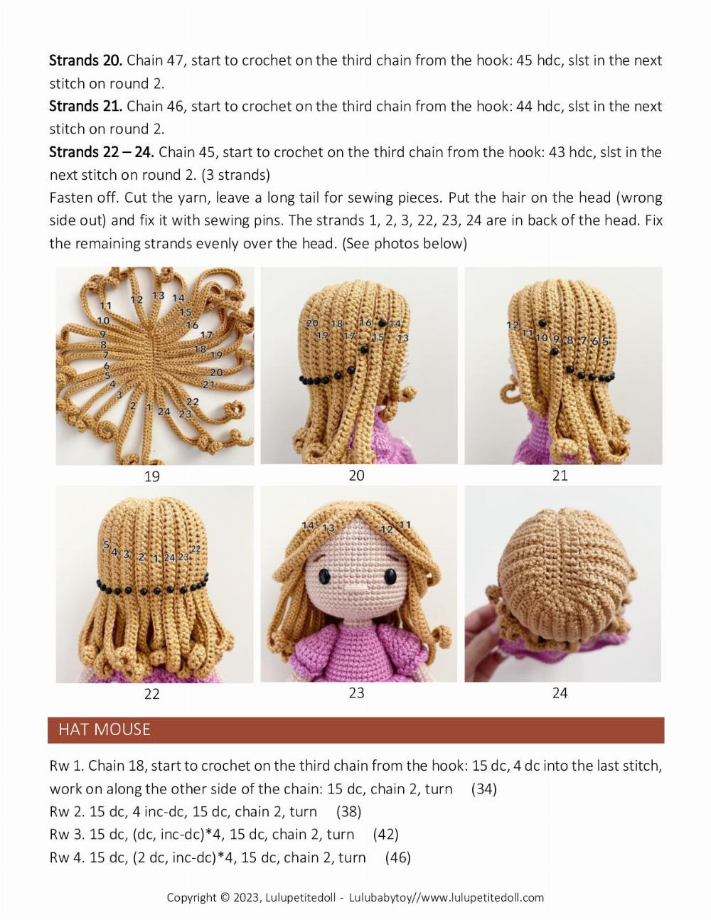 Cici The Doll crochet pattern