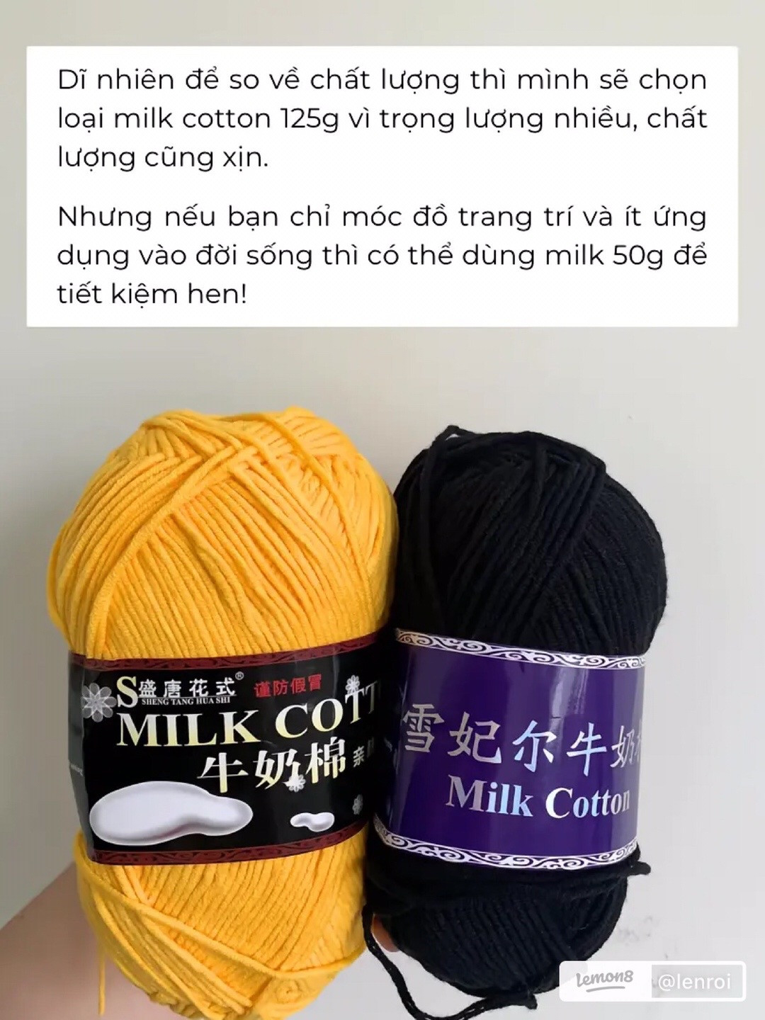 Có bao nhiêu loại len milk cotton