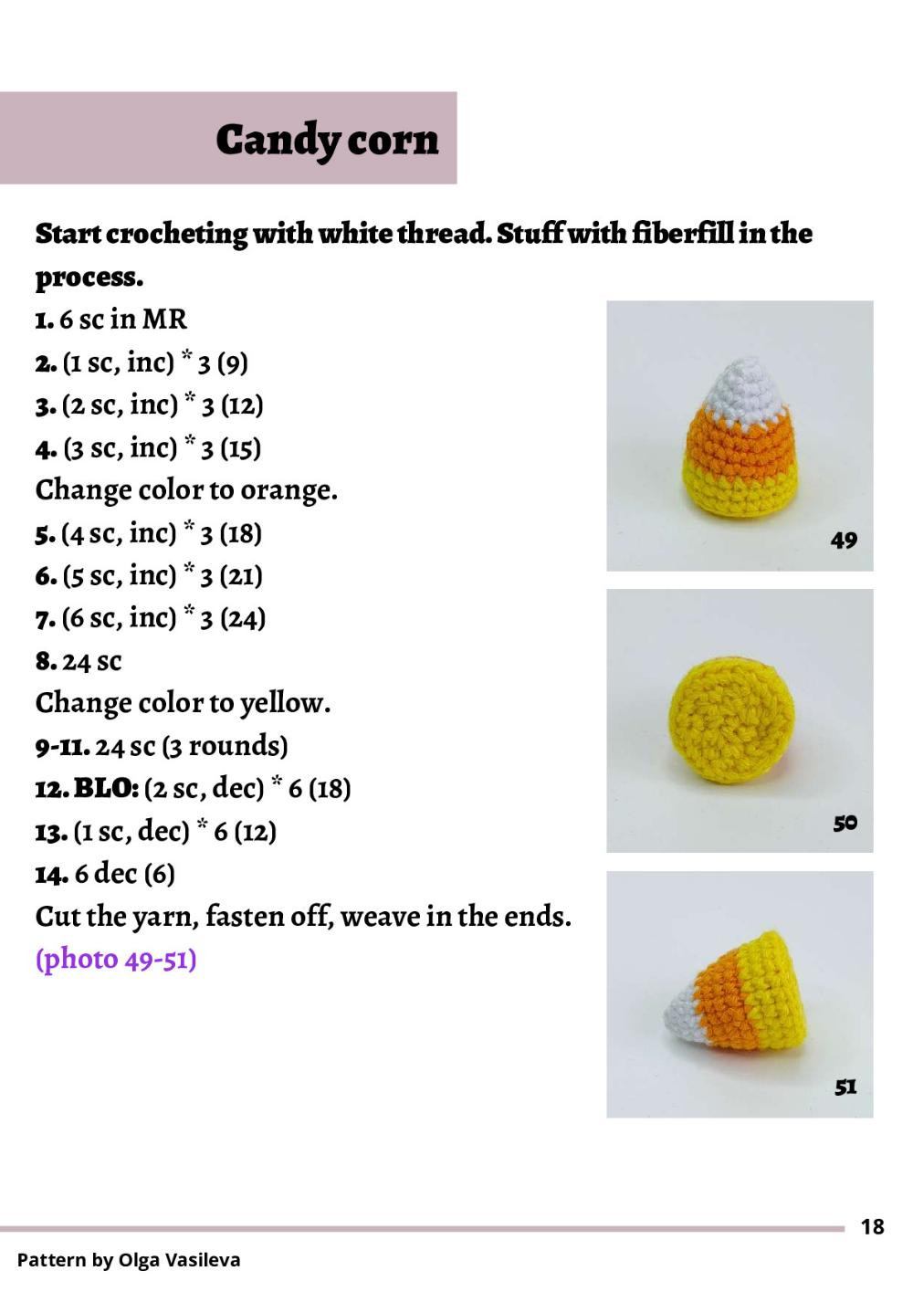 cocktails and candy corn crochet pattern