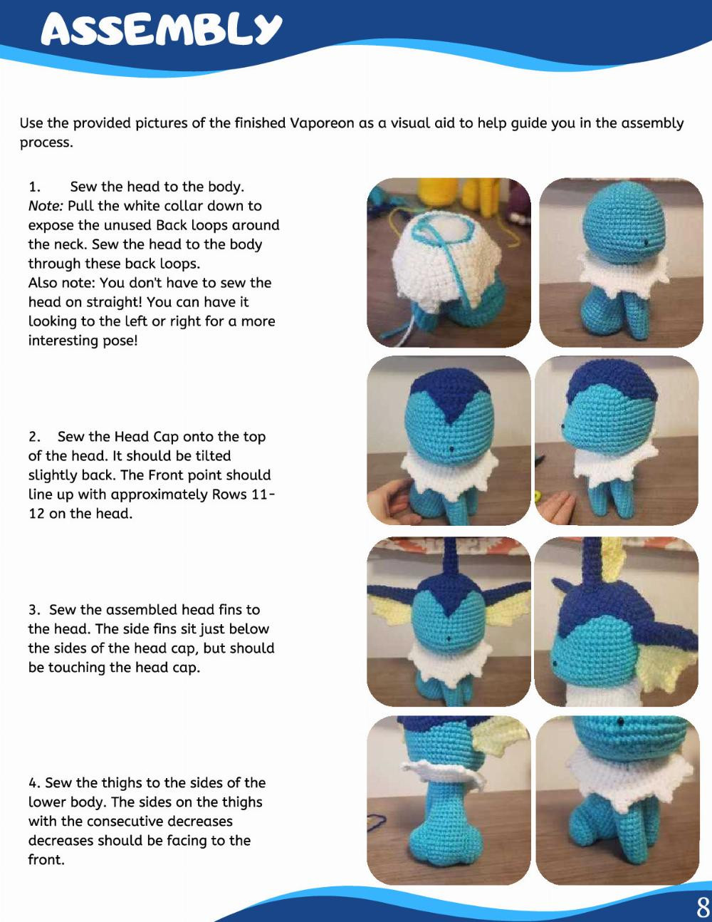 collection of 24 pokemon (1up crochet pokemon amigurumi pattern)