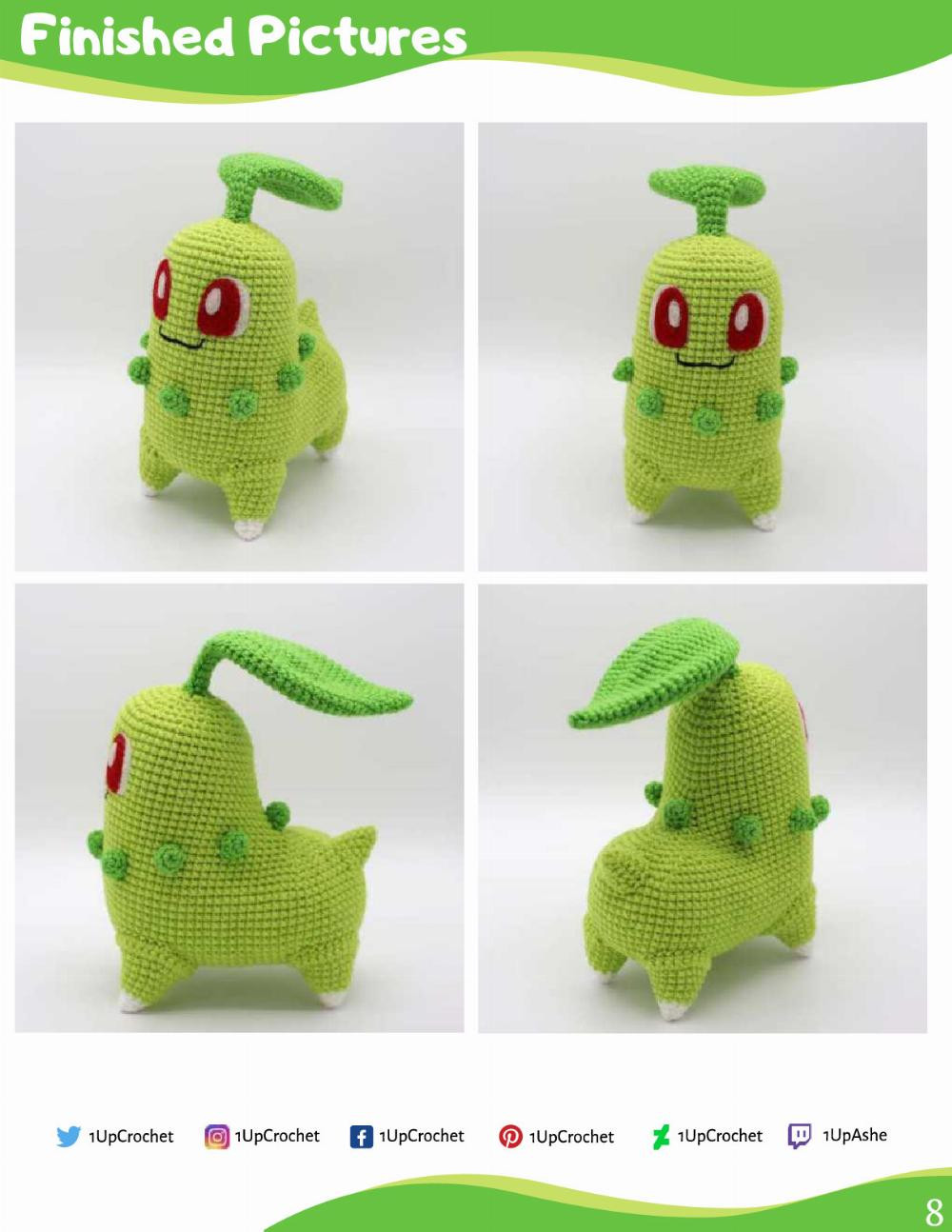 collection of 24 pokemon (1up crochet pokemon amigurumi pattern)