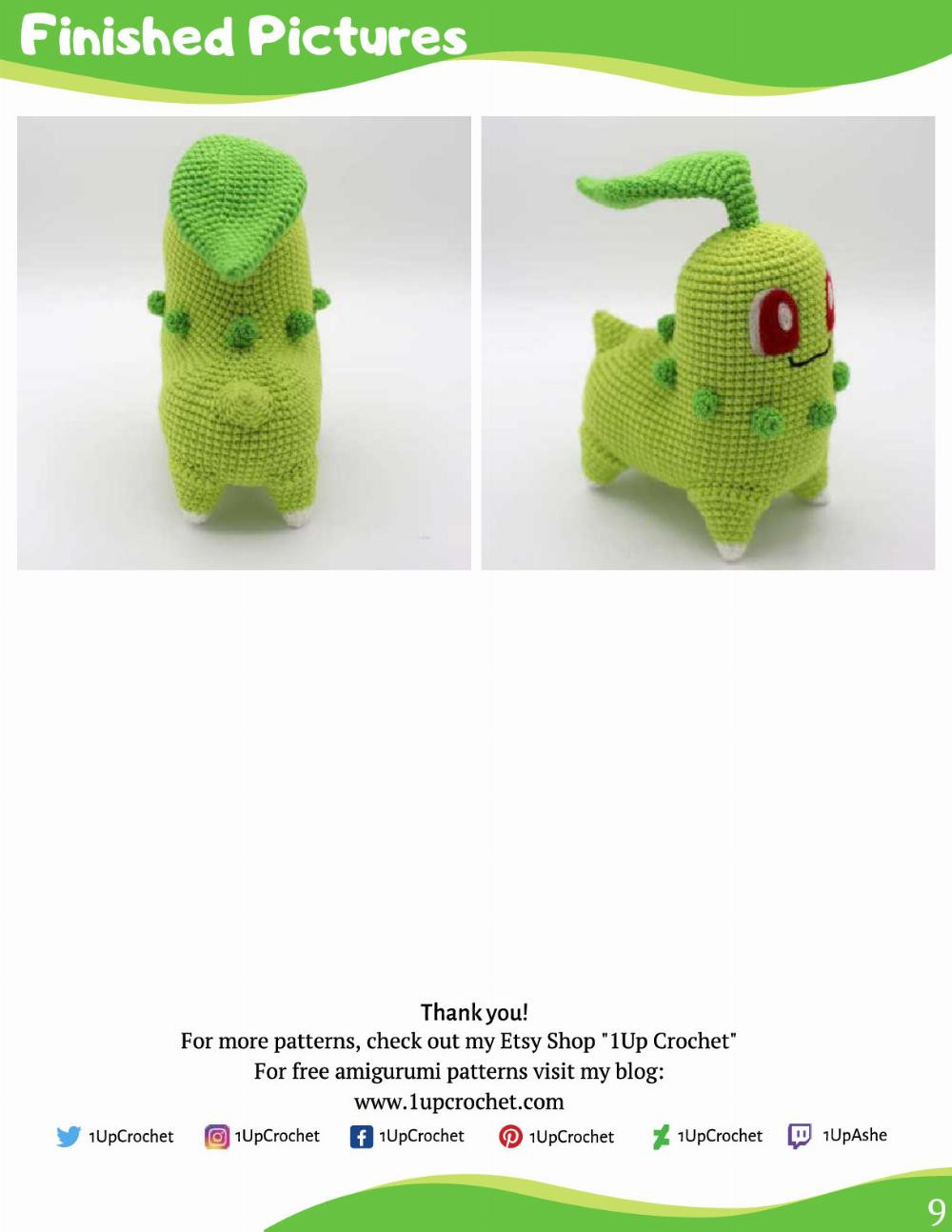 collection of 24 pokemon (1up crochet pokemon amigurumi pattern)