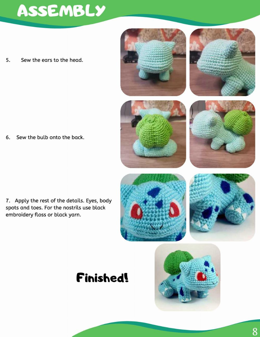 collection of 24 pokemon (1up crochet pokemon amigurumi pattern)