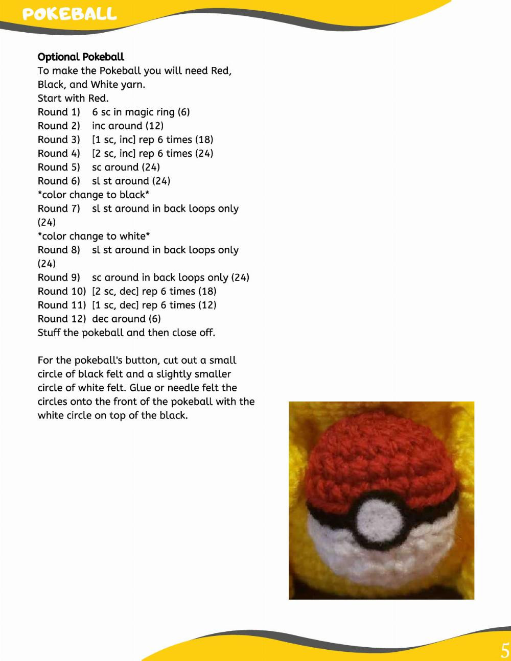 collection of 24 pokemon (1up crochet pokemon amigurumi pattern)