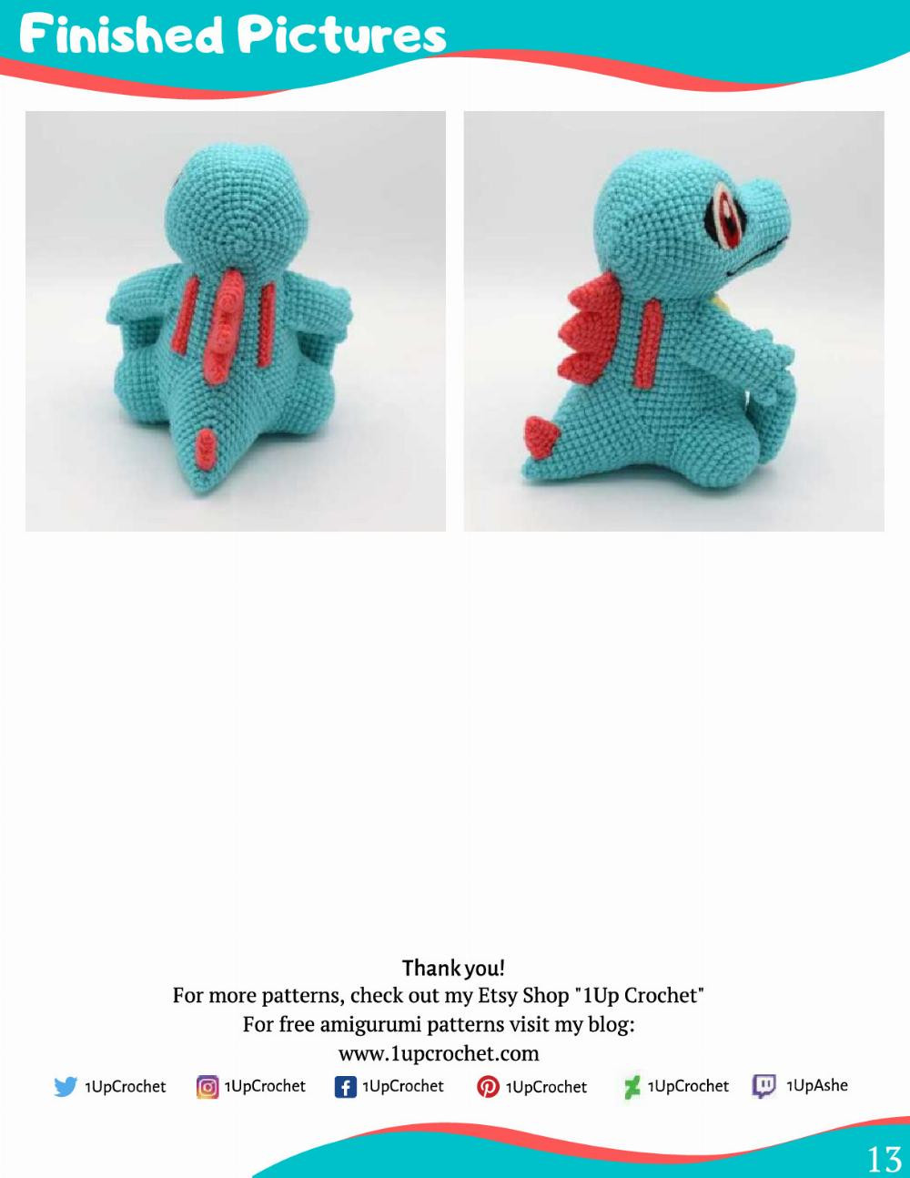 collection of 24 pokemon (1up crochet pokemon amigurumi pattern)