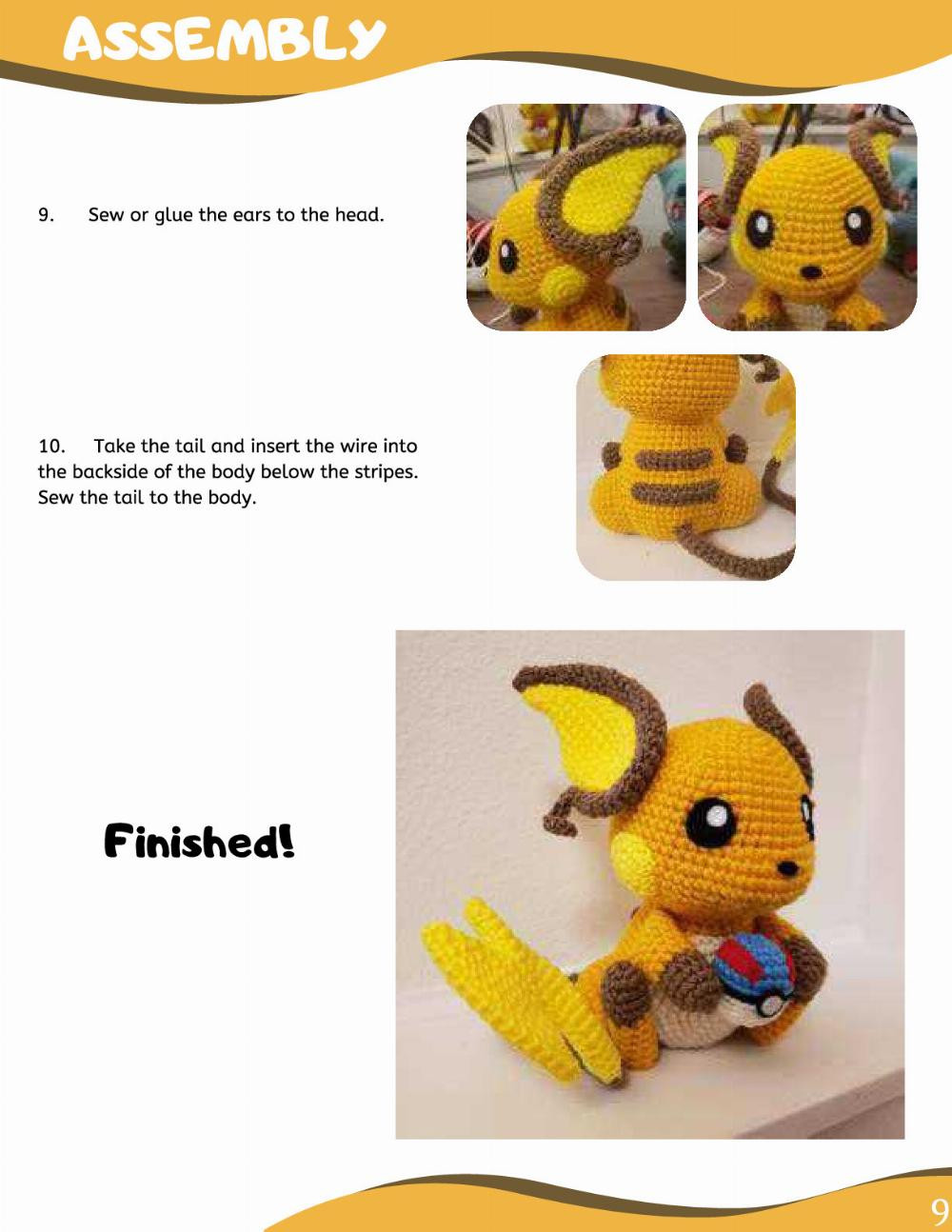 collection of 24 pokemon (1up crochet pokemon amigurumi pattern)