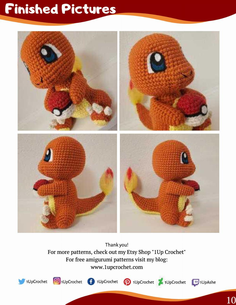 collection of 24 pokemon (1up crochet pokemon amigurumi pattern)