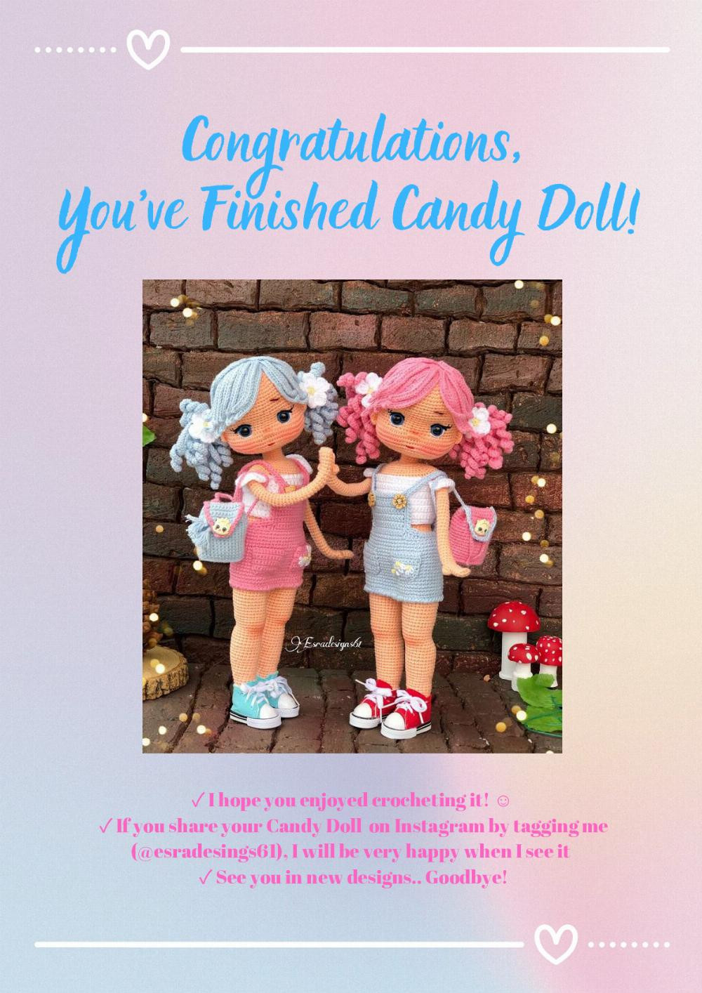 couple CANDY DOLL crochet pattern