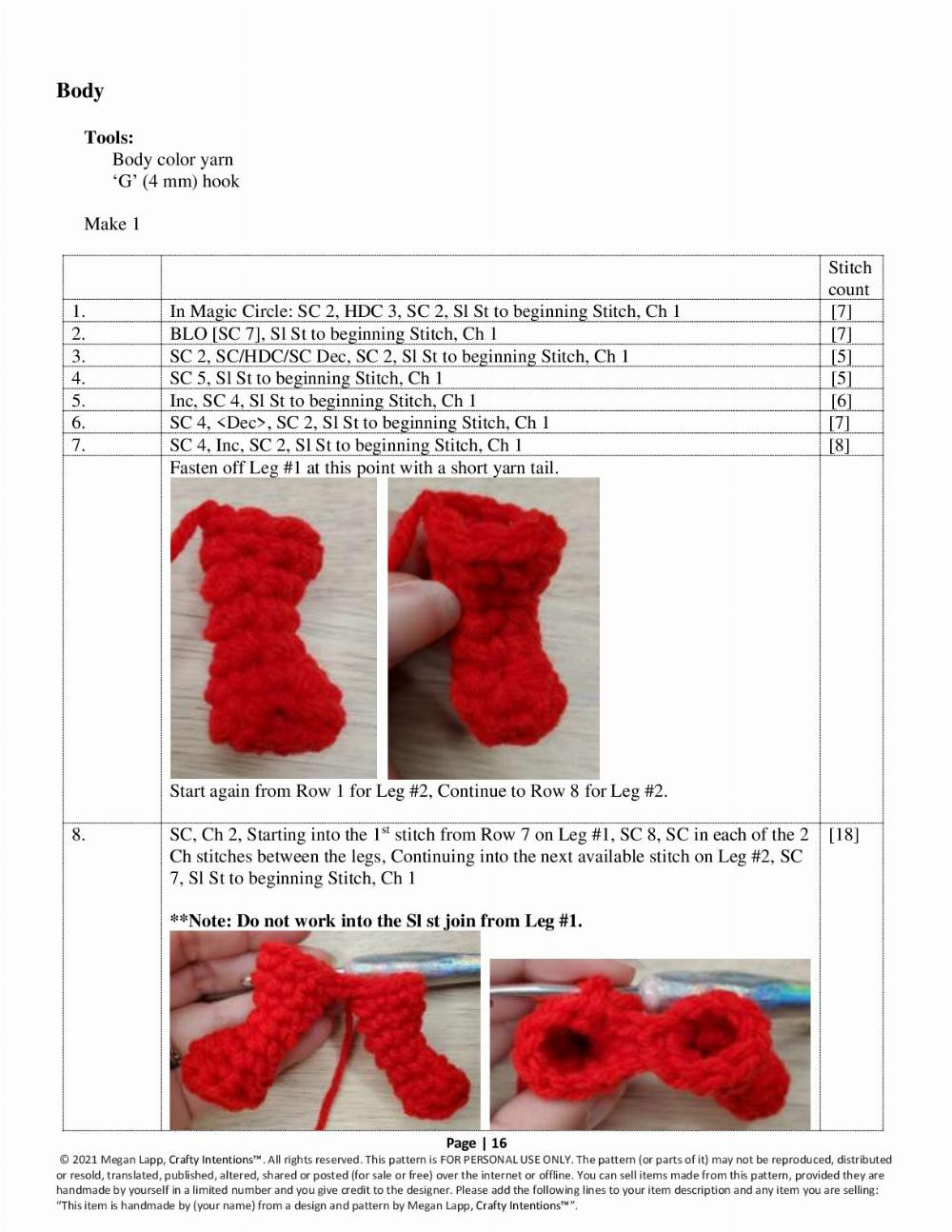 crafty intentions crochet pattern