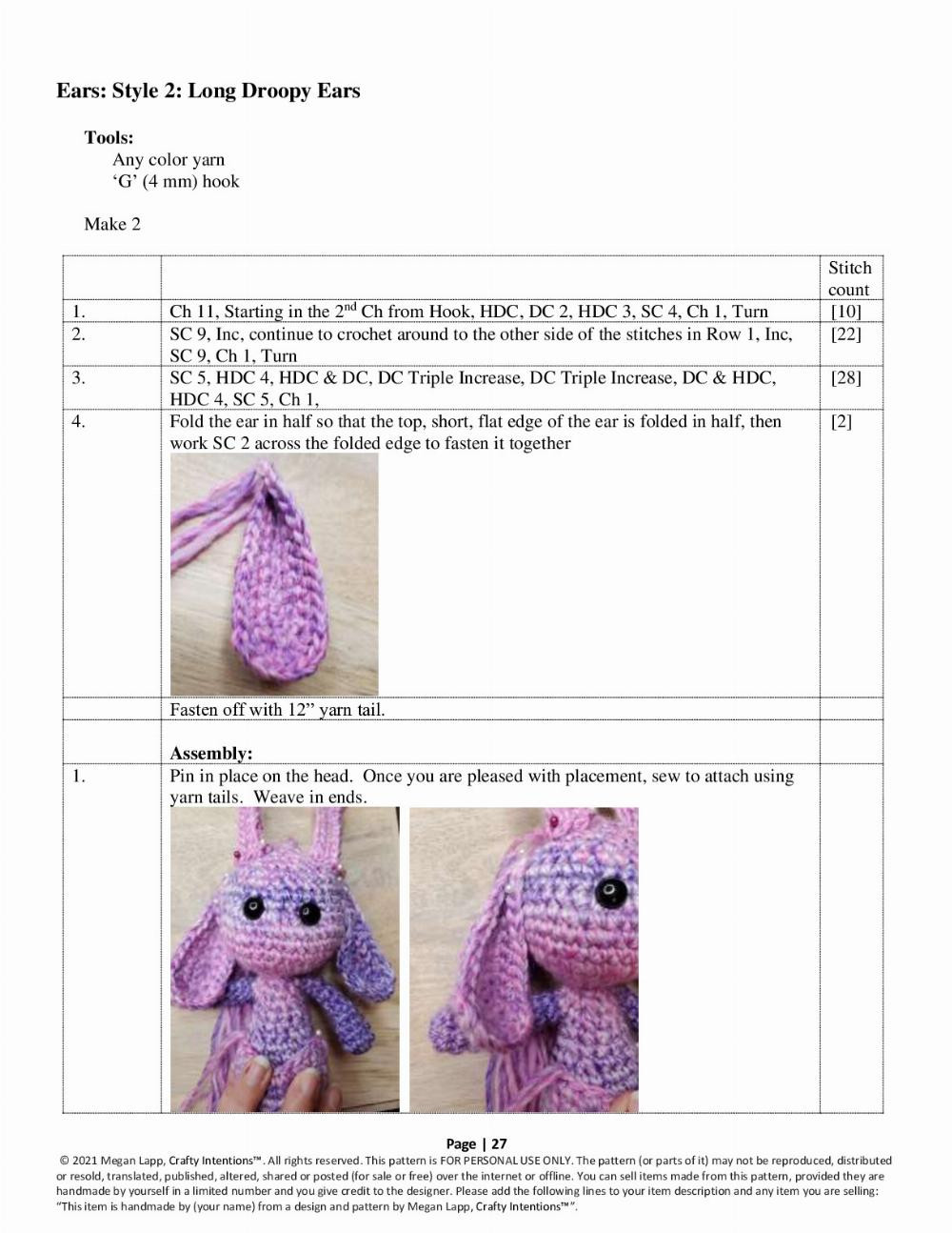 crafty intentions crochet pattern