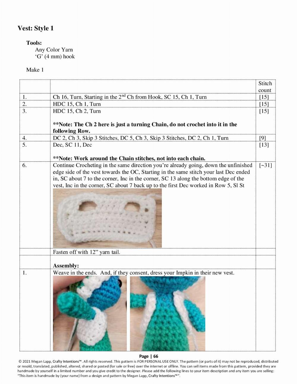 crafty intentions crochet pattern