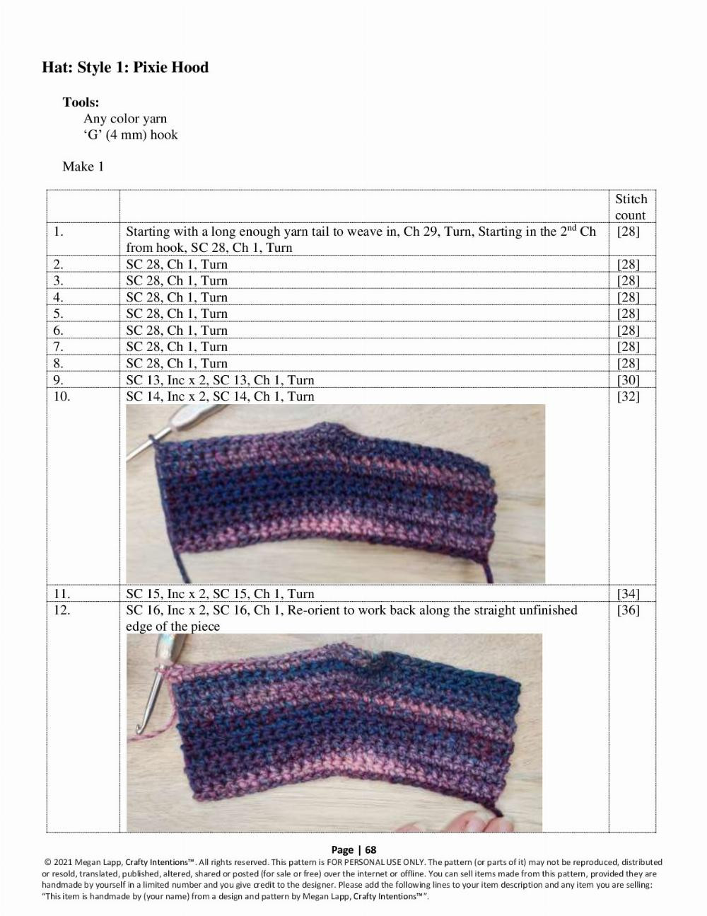 crafty intentions crochet pattern