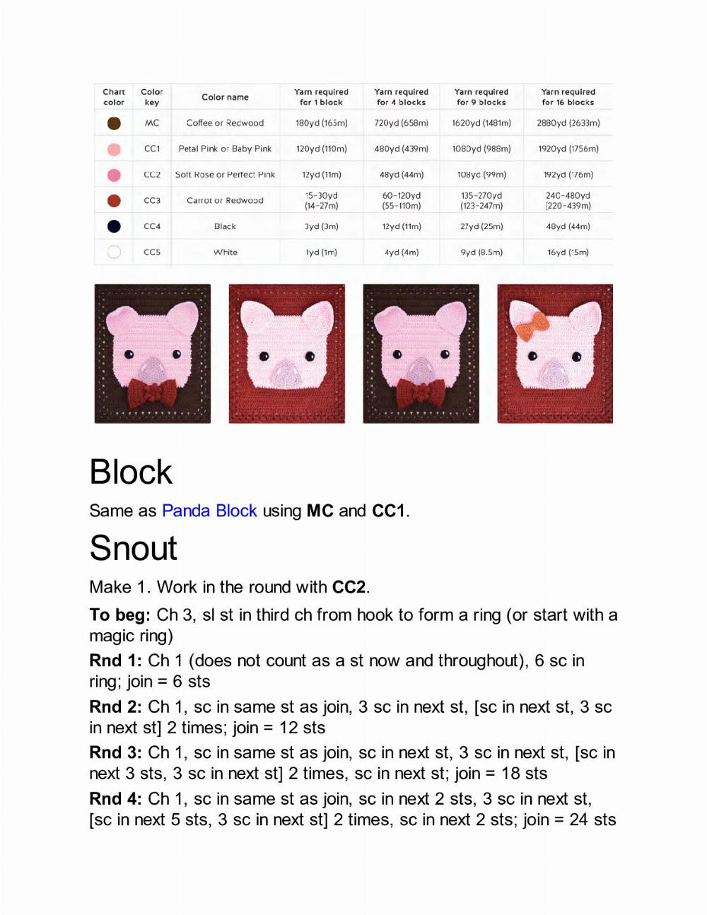 crochet animal blankets and blocks pattern