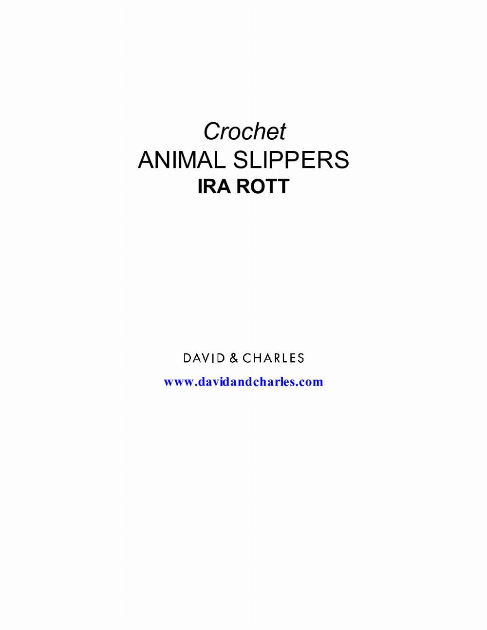 Crochet ANIMAL SLIPPERS IRA ROTT