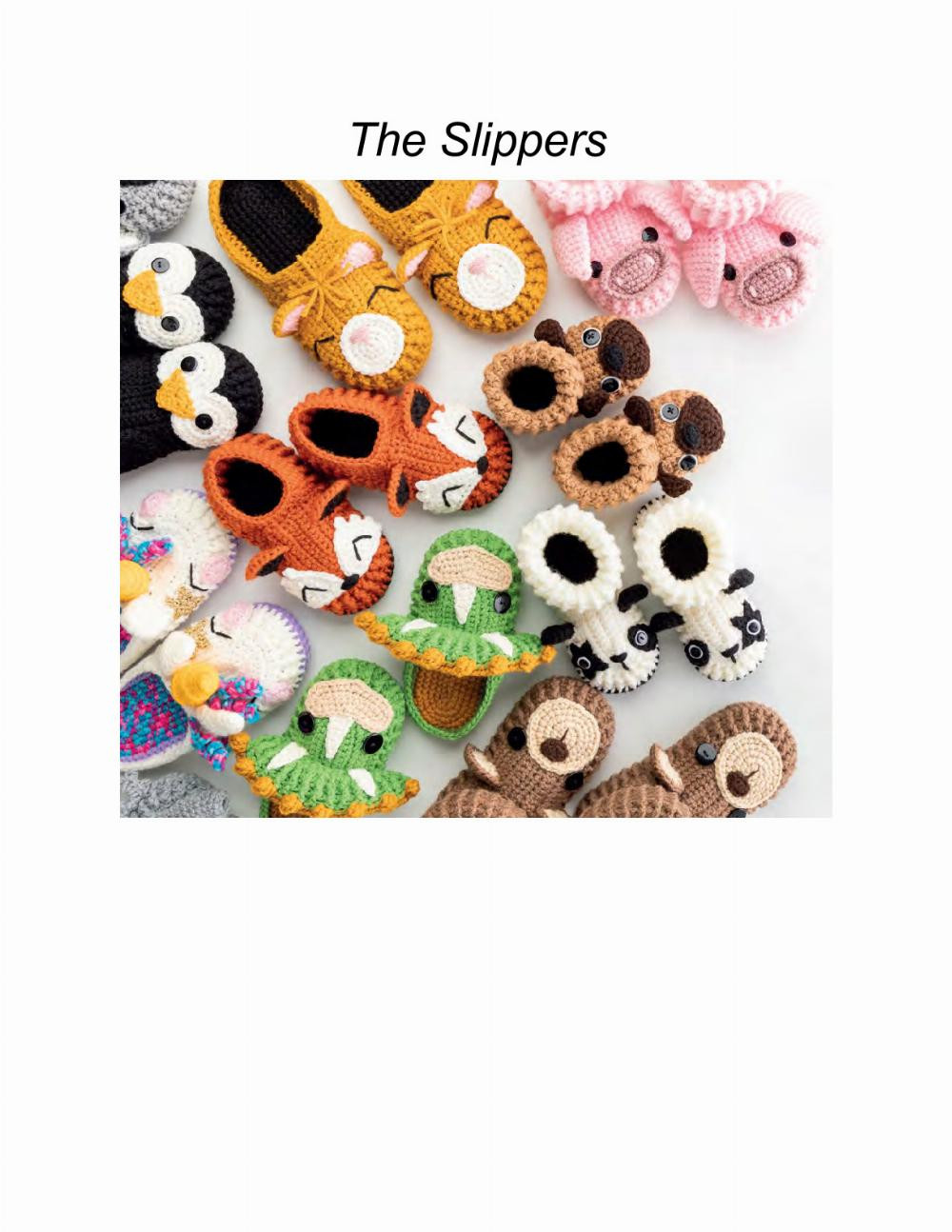 Crochet ANIMAL SLIPPERS IRA ROTT