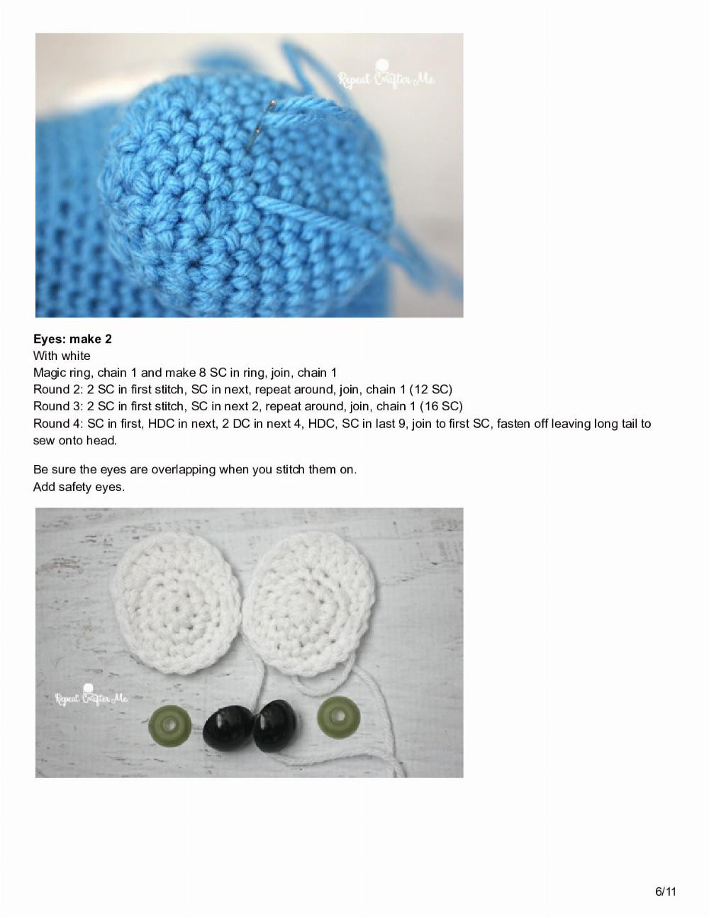 crochet brainy smurf glasses holder crochet pattern