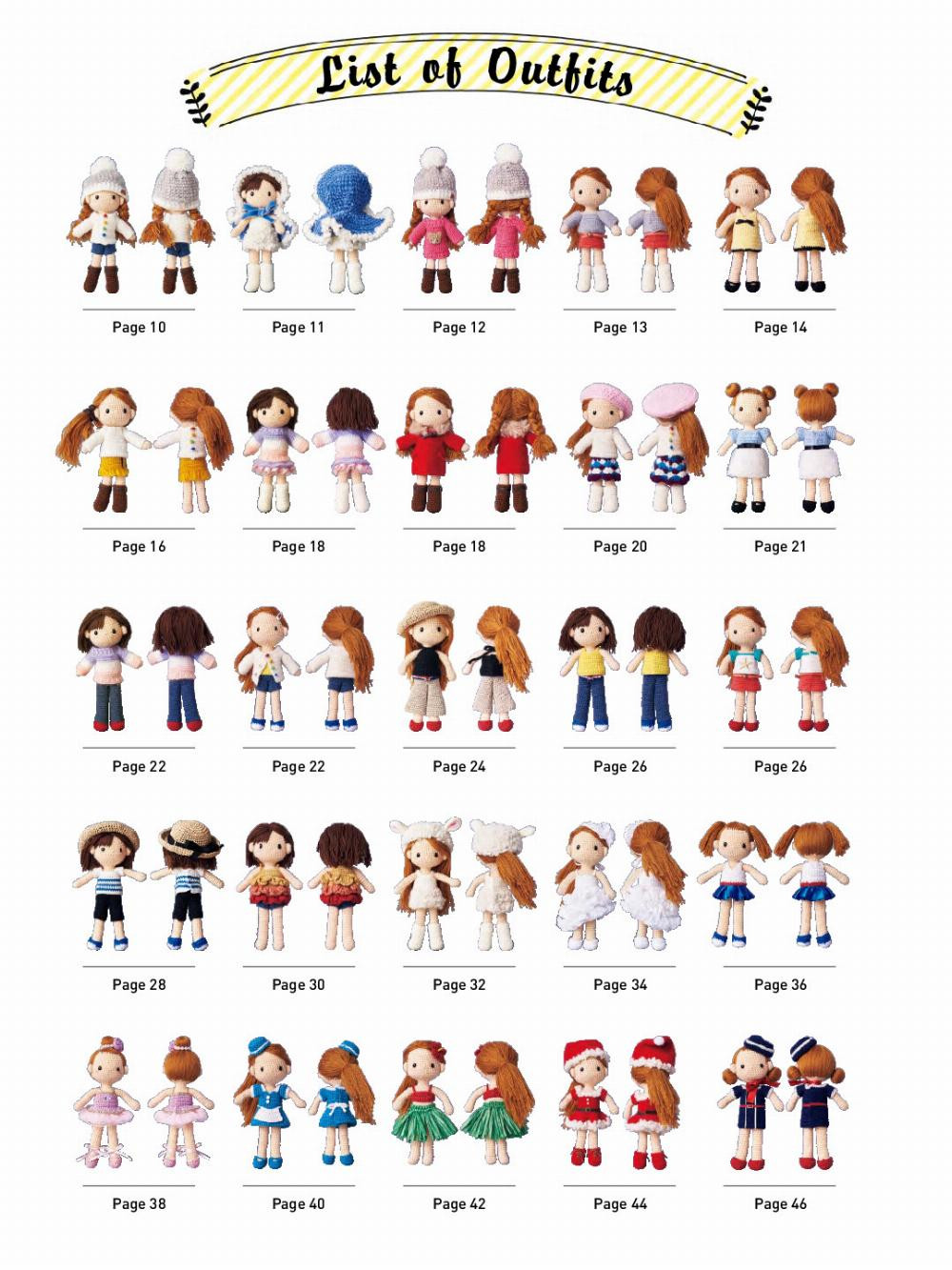 crochet cute dolls with mix and match outfits 66 easy to follow amigurumi patterns