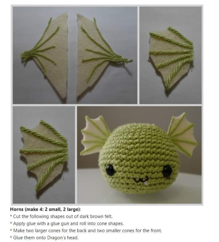 crochet dragon amigurumi free pattern