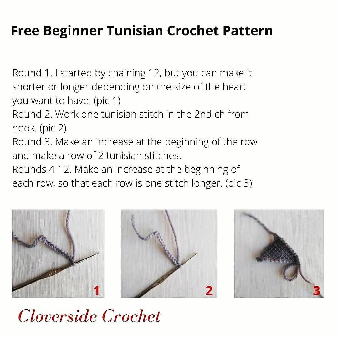 crochet heart free pattern