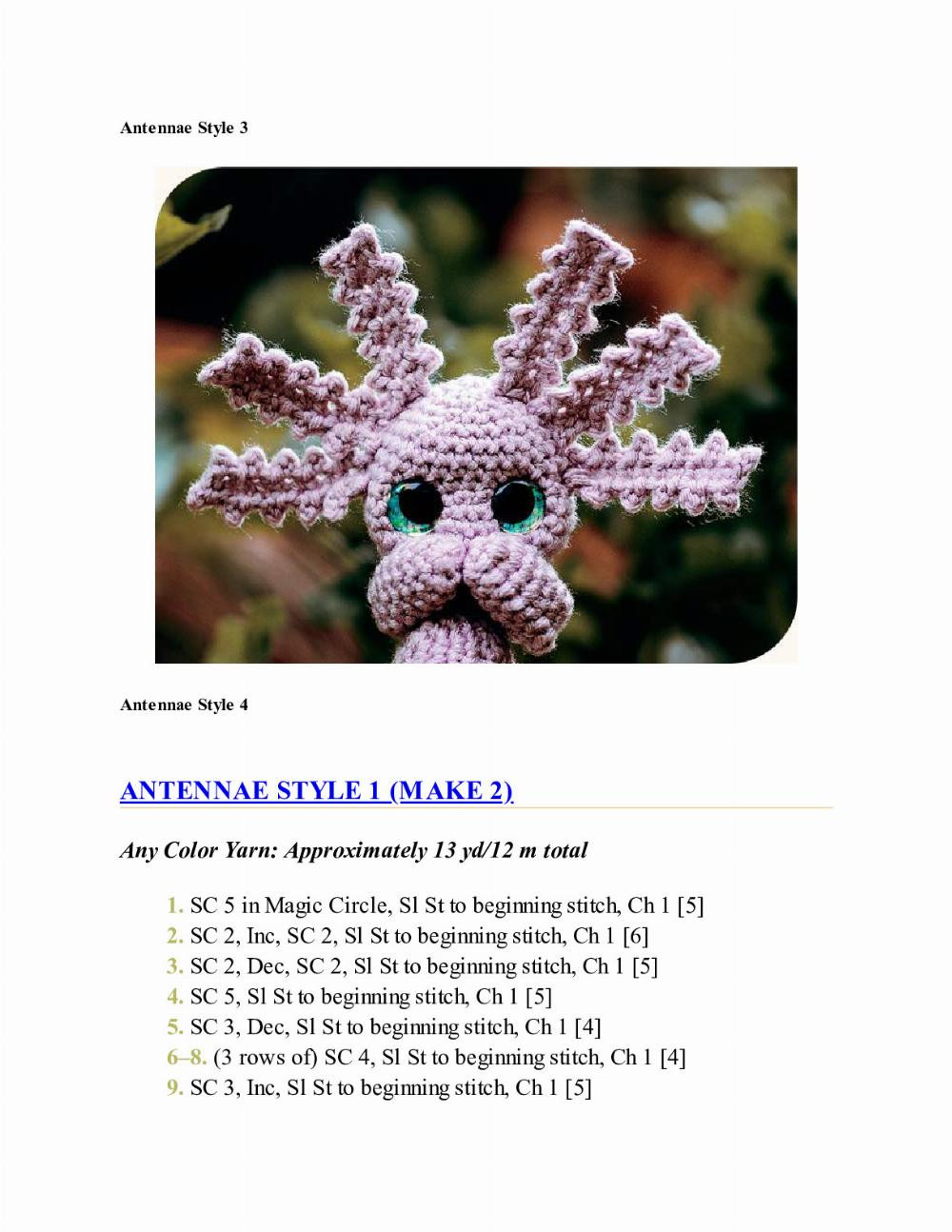 CROCHET IMPKINS pattern