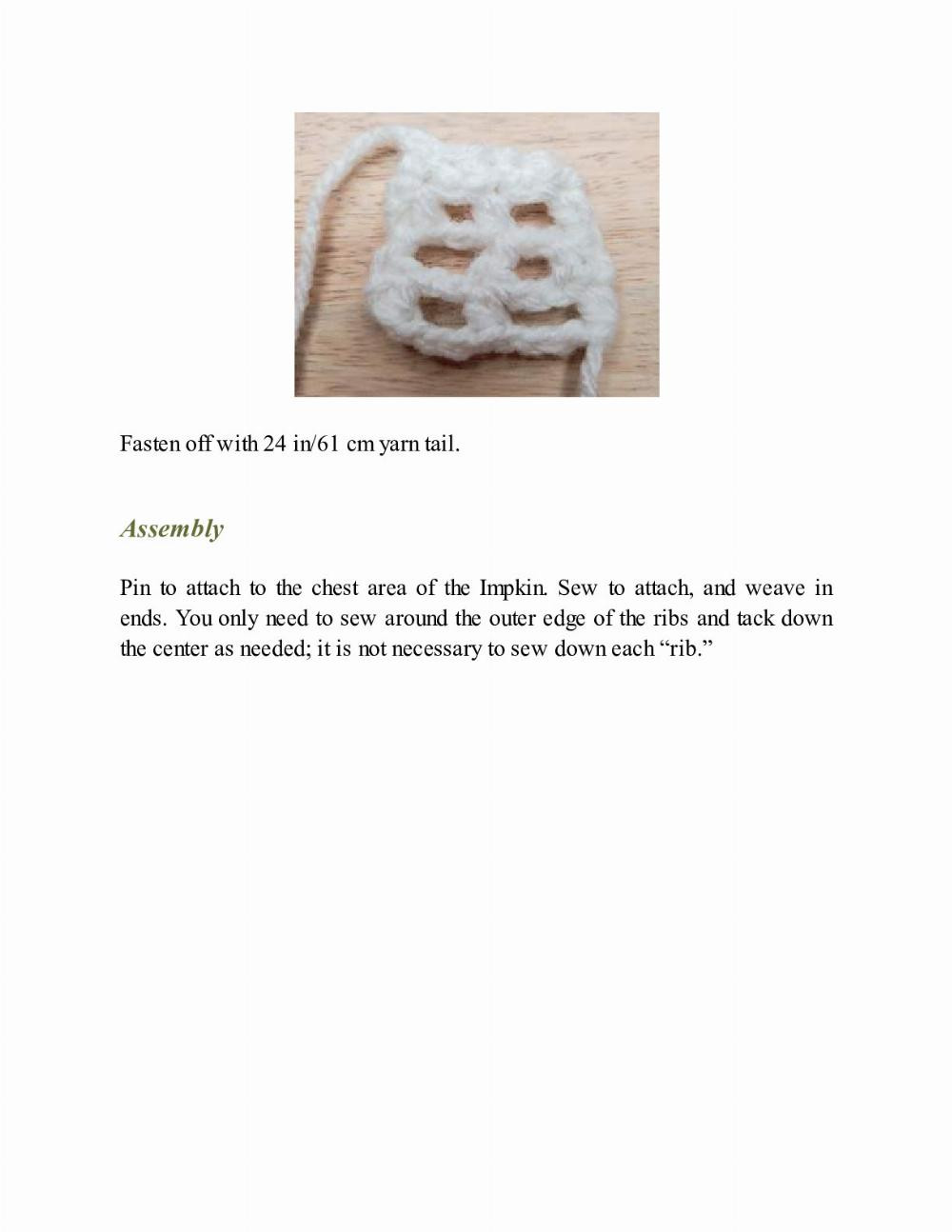 CROCHET IMPKINS pattern