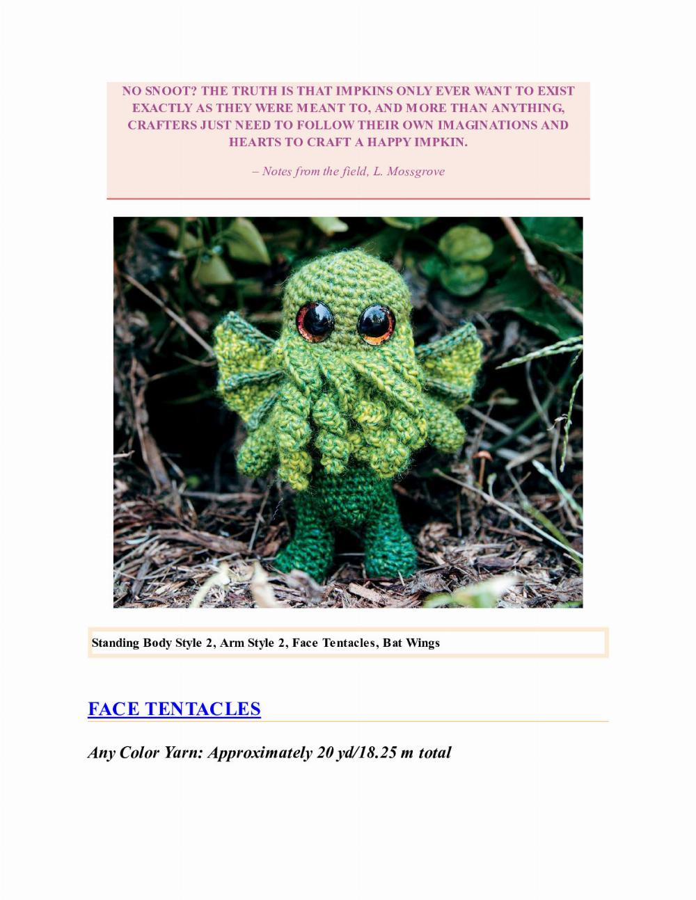 CROCHET IMPKINS pattern