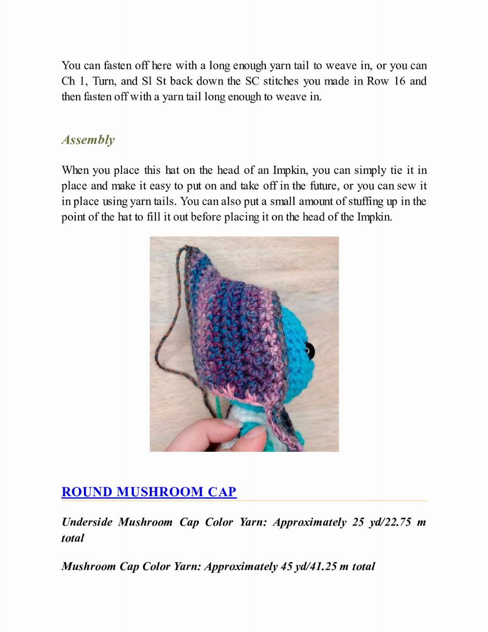 CROCHET IMPKINS pattern