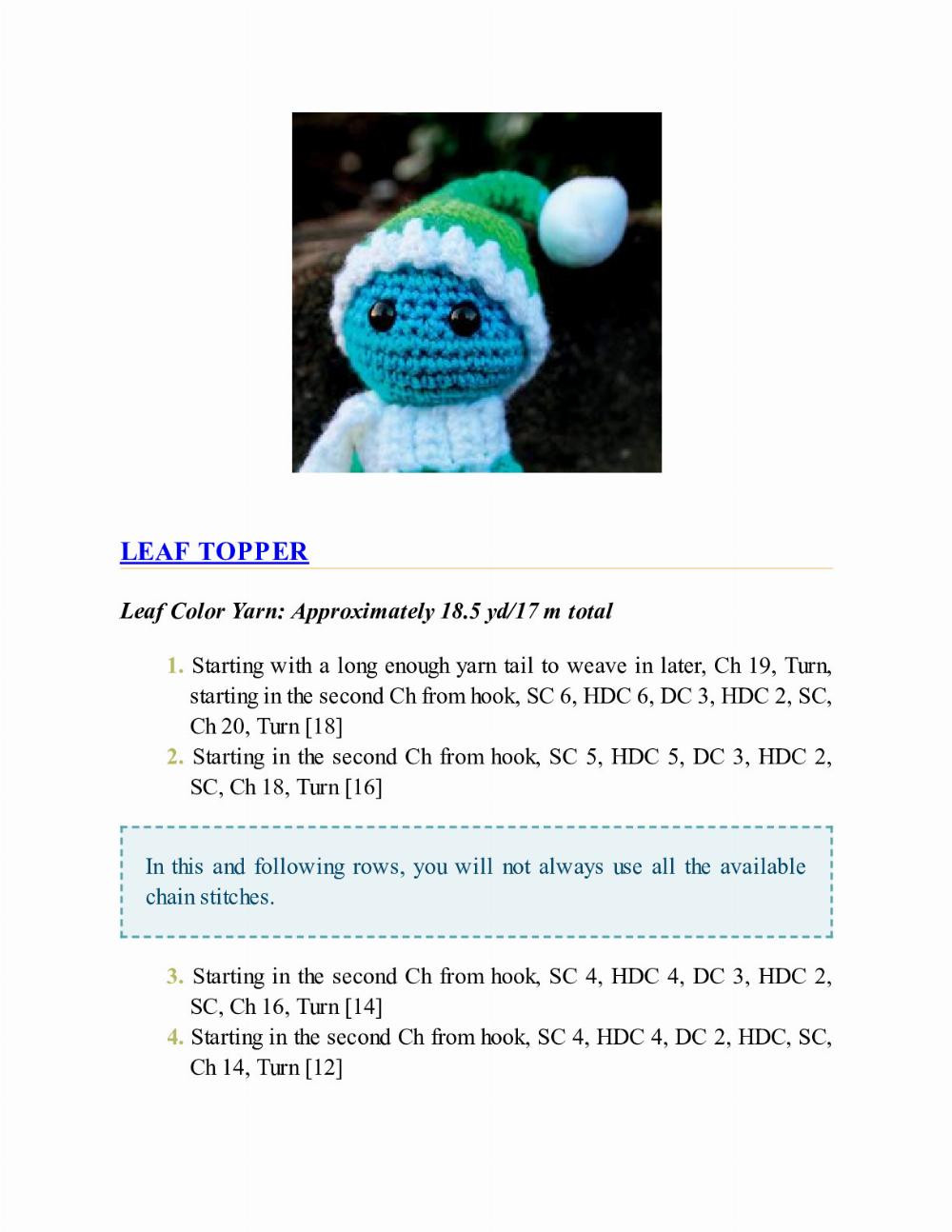 CROCHET IMPKINS pattern