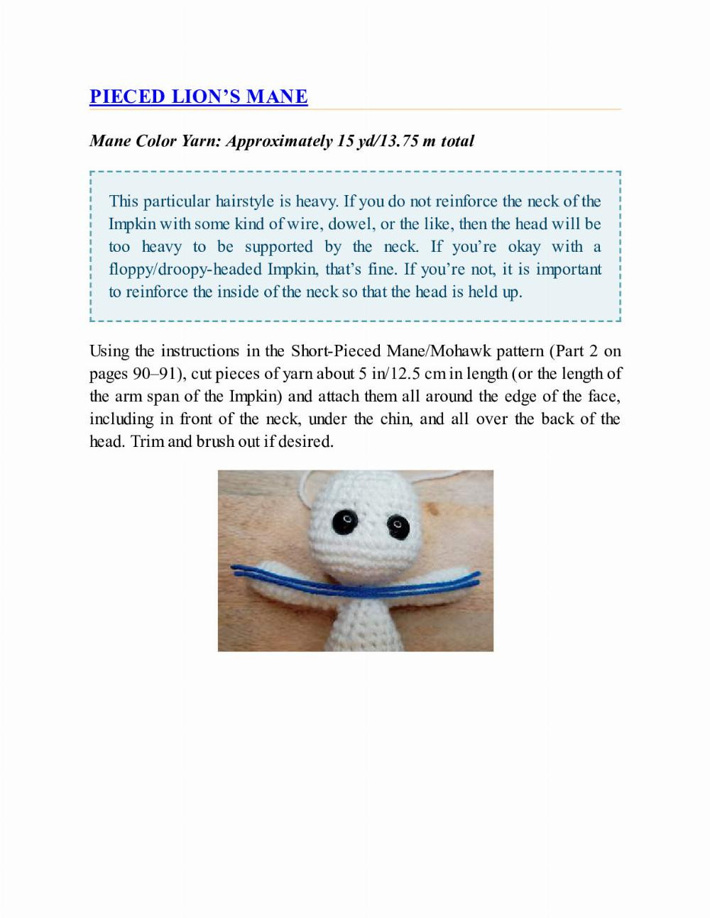 CROCHET IMPKINS pattern