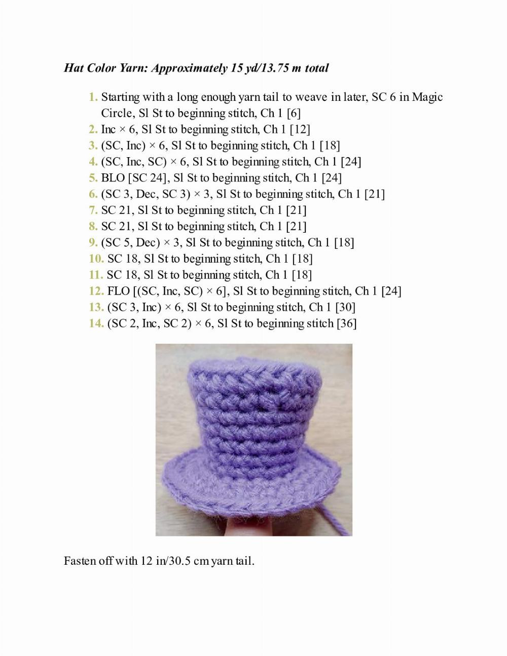 CROCHET IMPKINS pattern