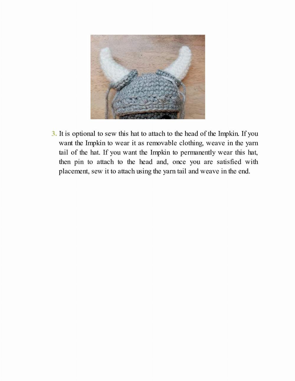 CROCHET IMPKINS pattern