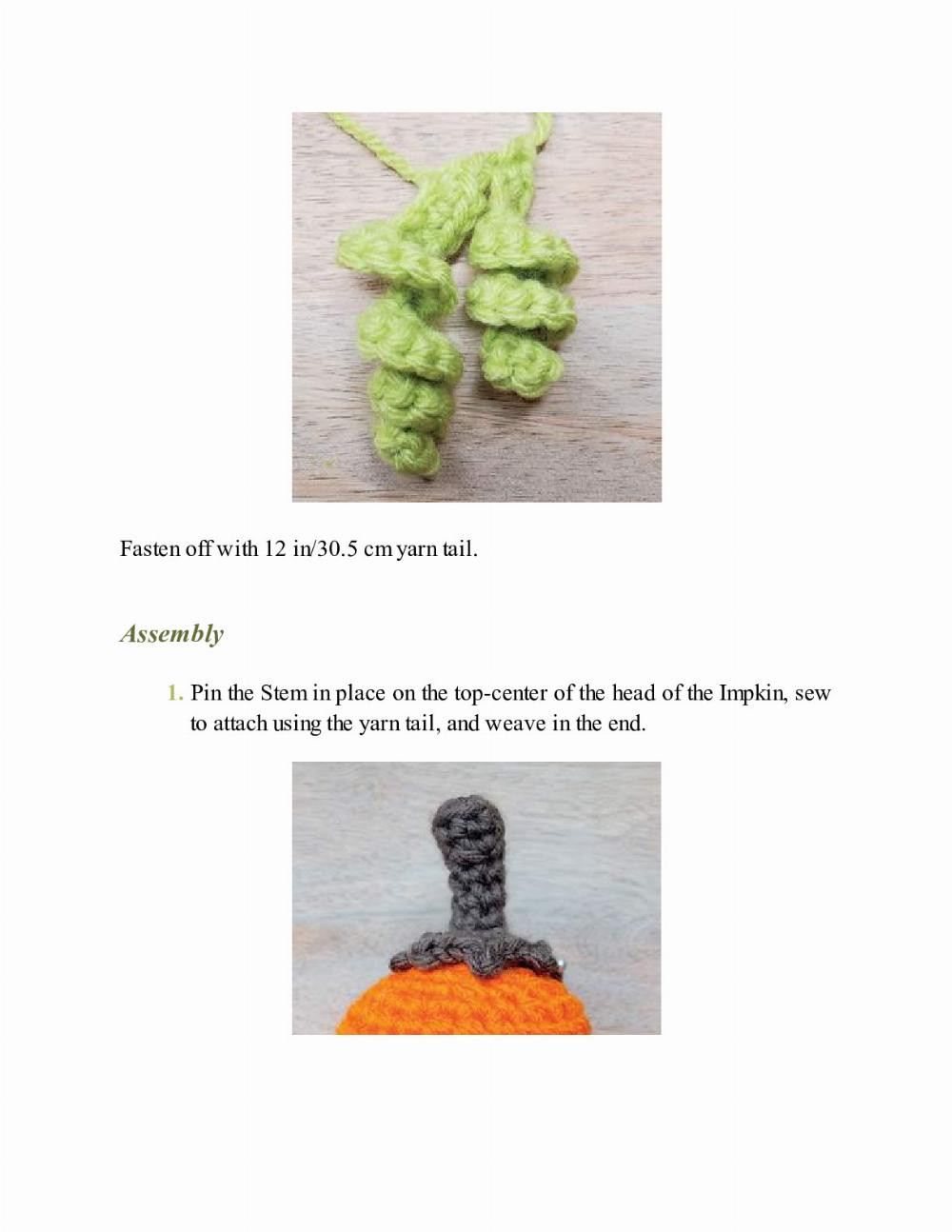 CROCHET IMPKINS pattern