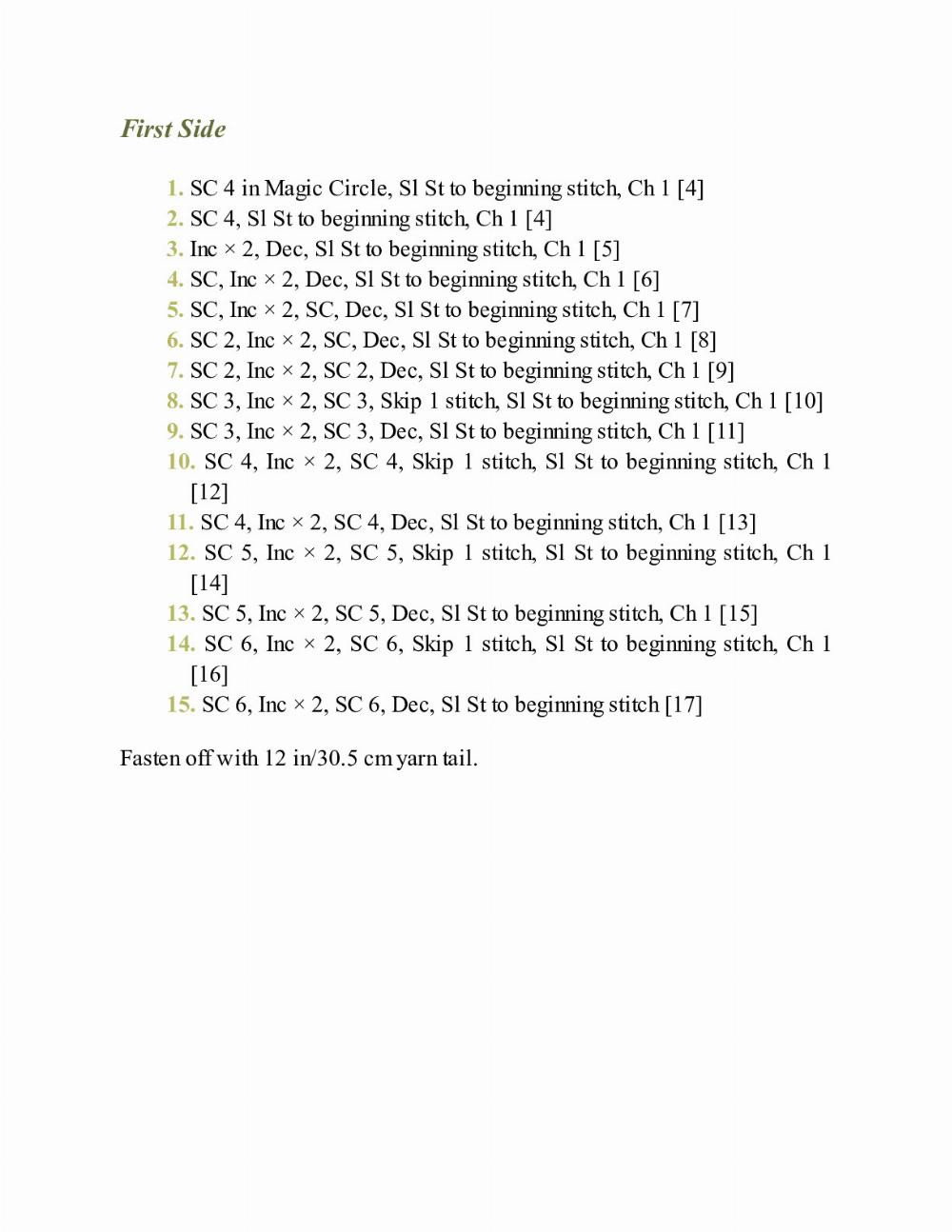 CROCHET IMPKINS pattern