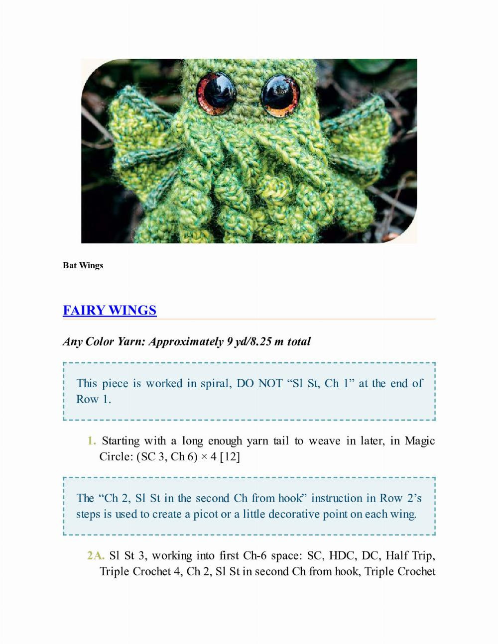 CROCHET IMPKINS pattern