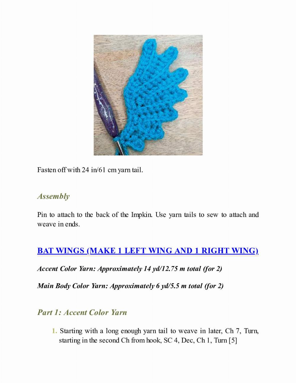 CROCHET IMPKINS pattern