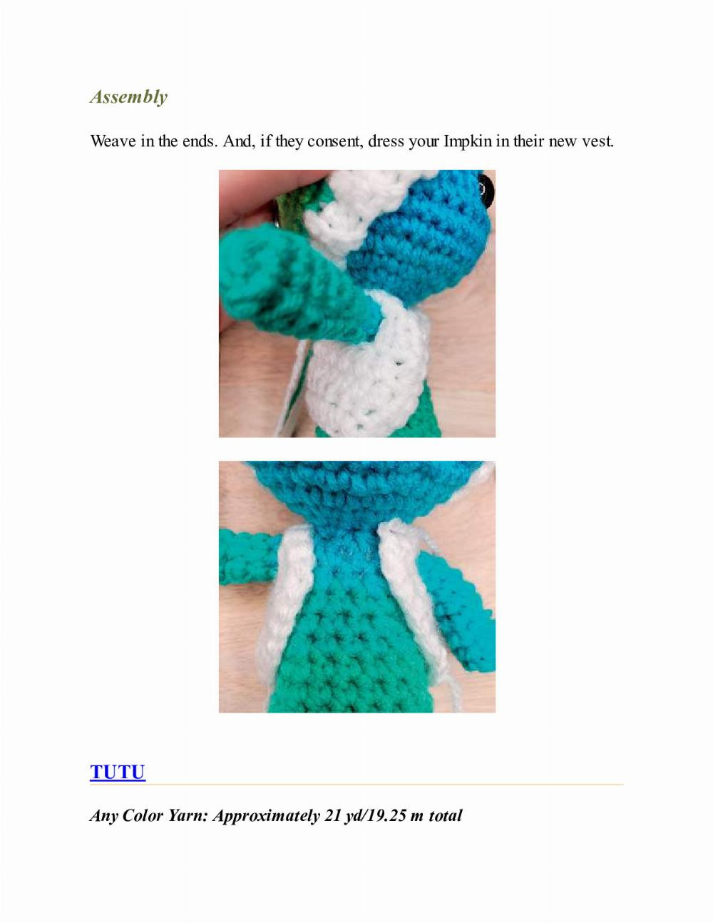 CROCHET IMPKINS pattern