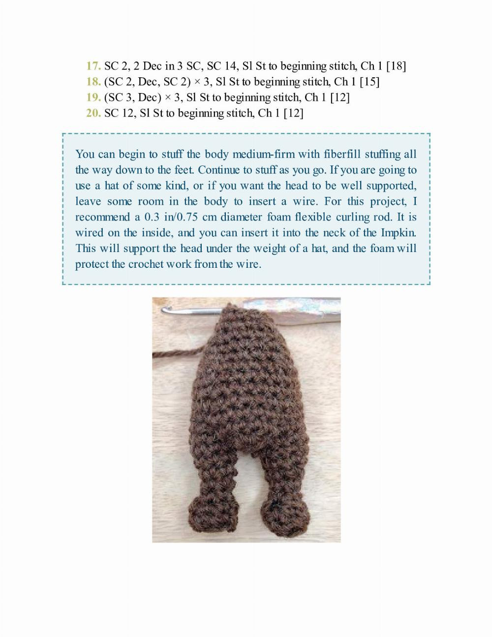 CROCHET IMPKINS pattern