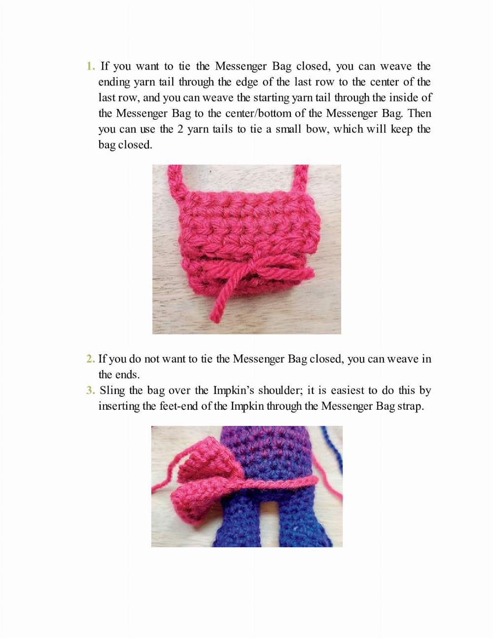 CROCHET IMPKINS pattern