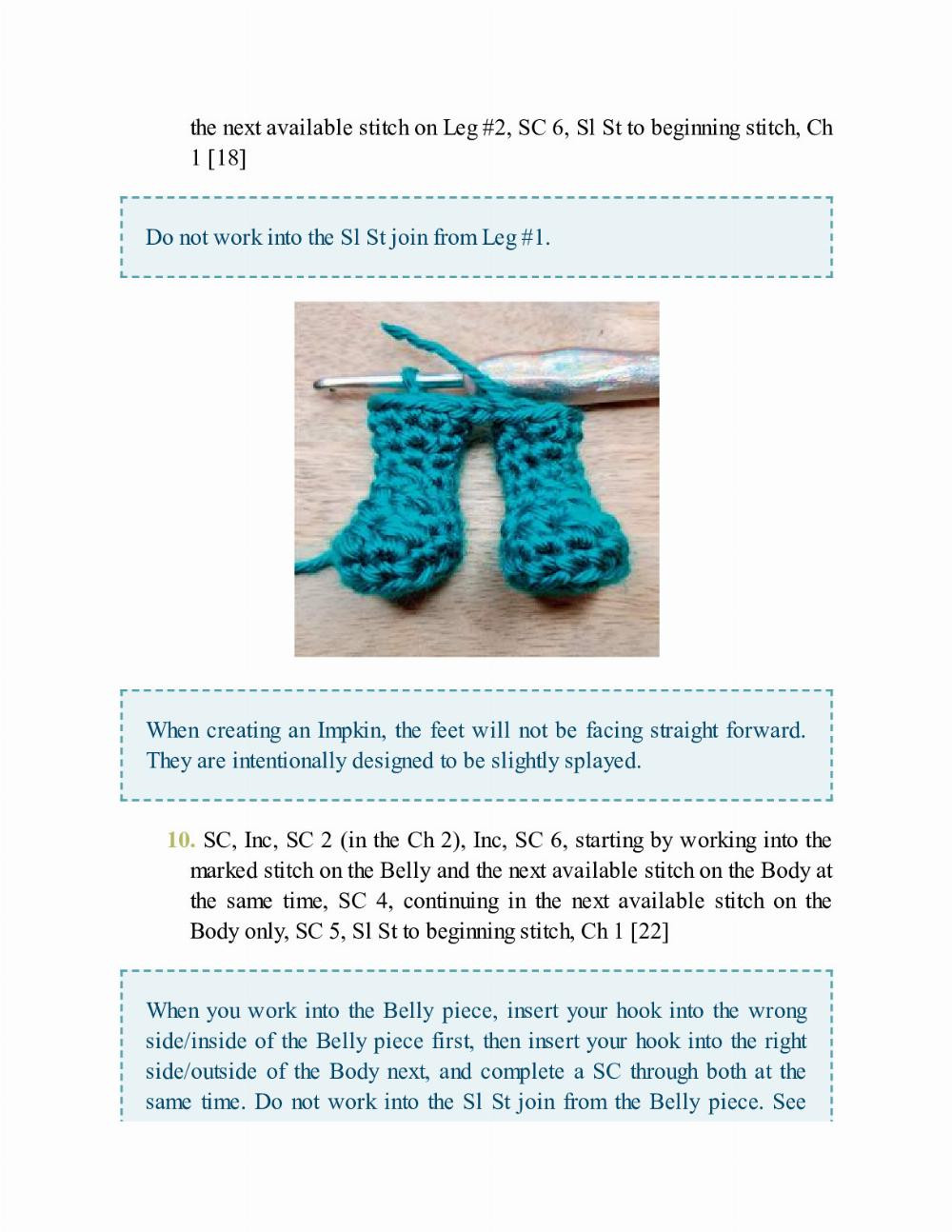 CROCHET IMPKINS pattern