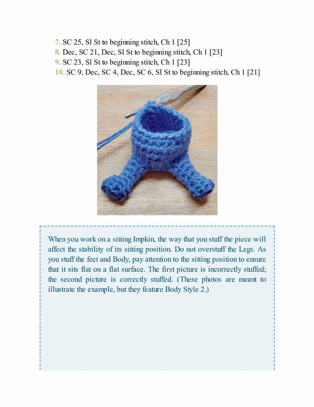 CROCHET IMPKINS pattern