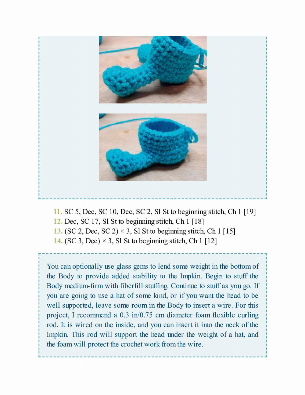 CROCHET IMPKINS pattern