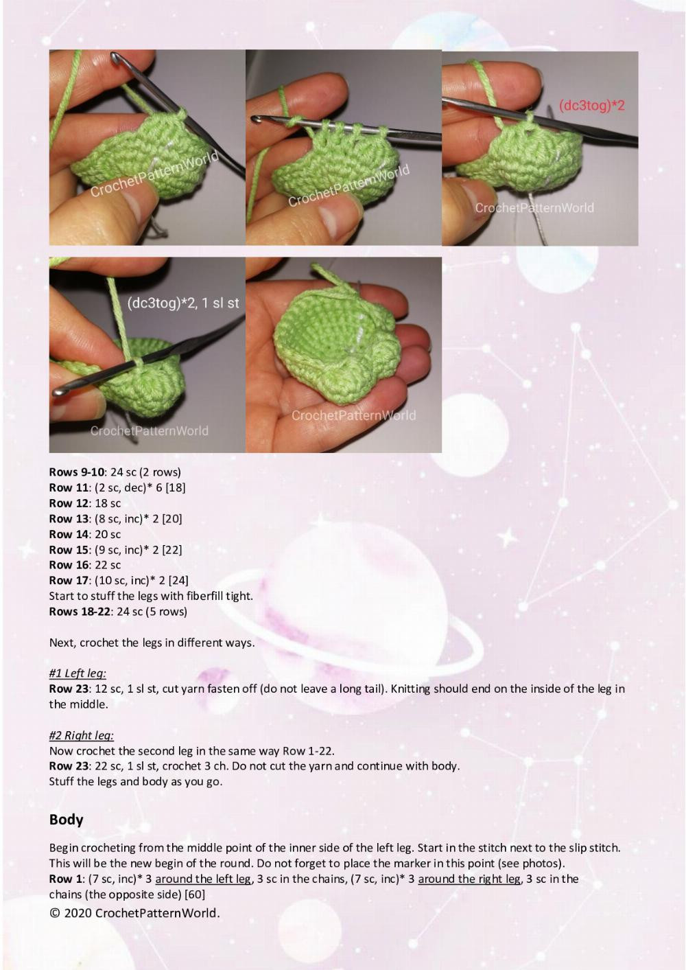 crochet pattern baby yoda