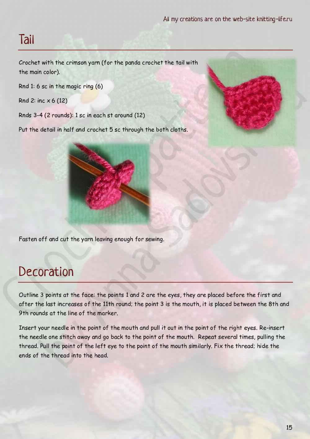 crochet pattern berry bear