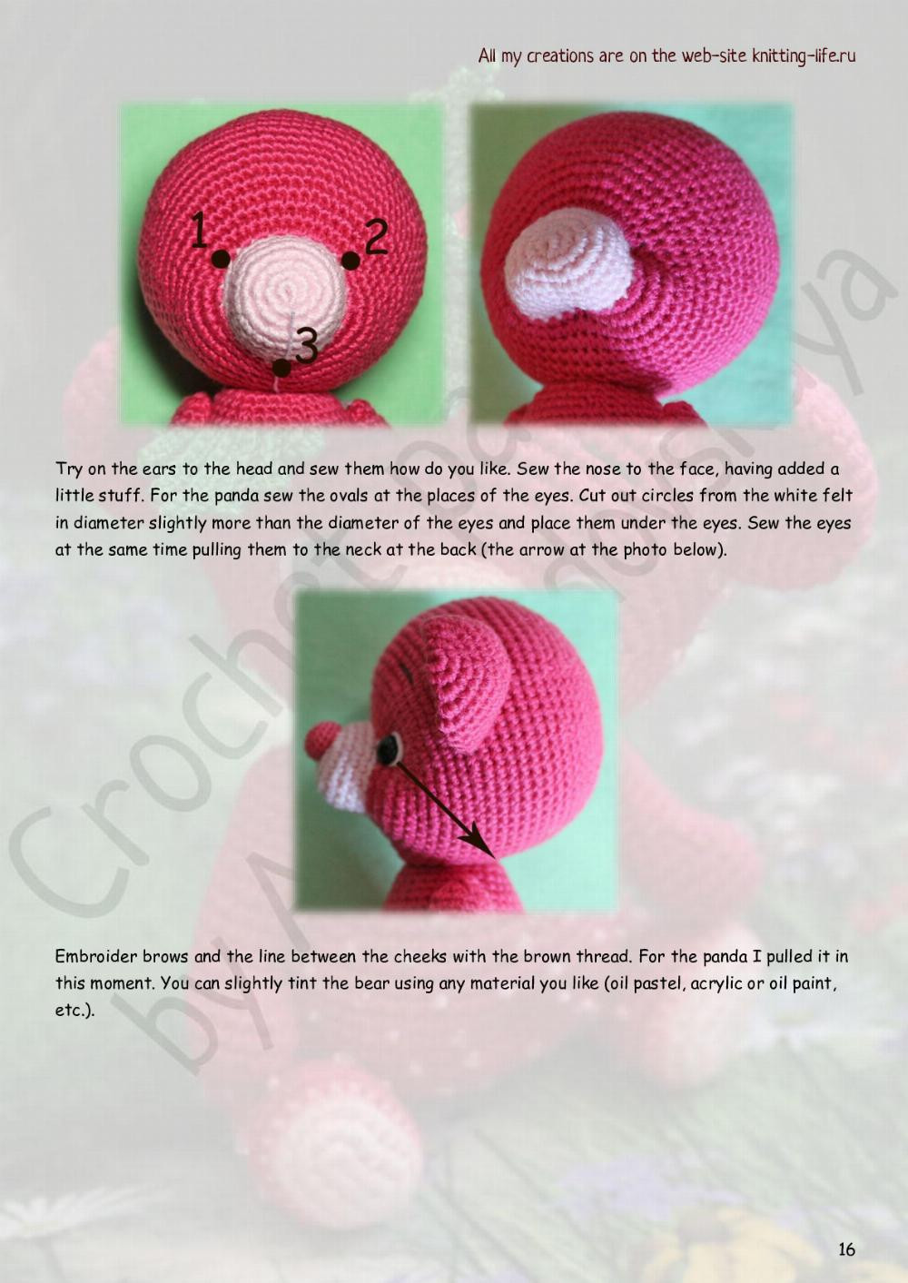 crochet pattern berry bear