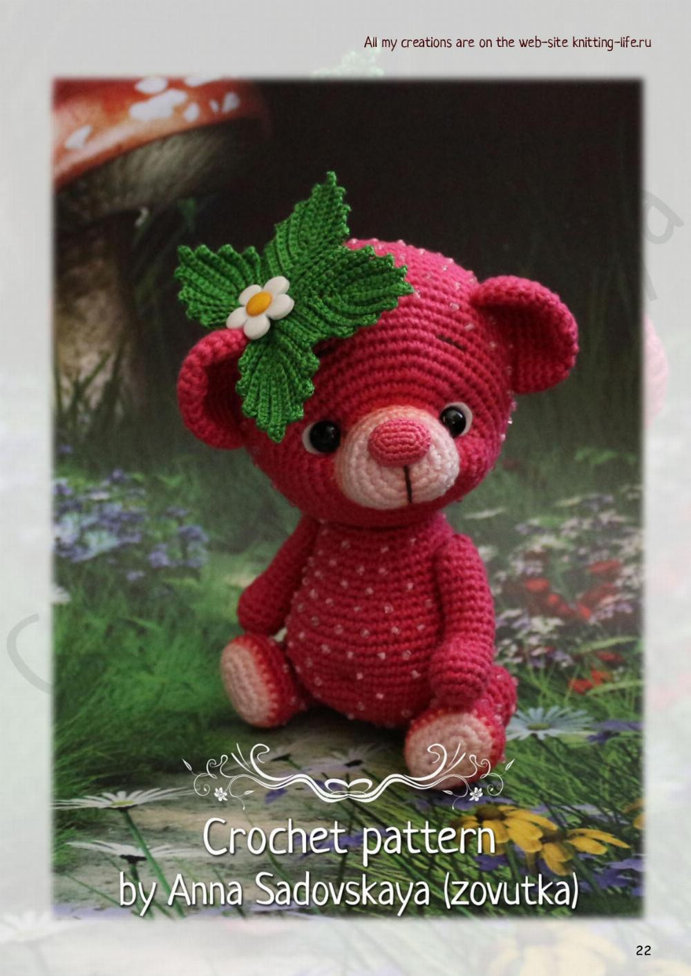 crochet pattern berry bear